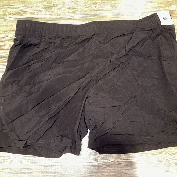 BP Swim Trunks Pull On Elastic Waistband Functional Pockets Black 3XL NWT. P - Picture 1 of 11